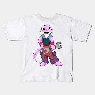 Geko as Mechanic with Wrench Kids T-Shirt